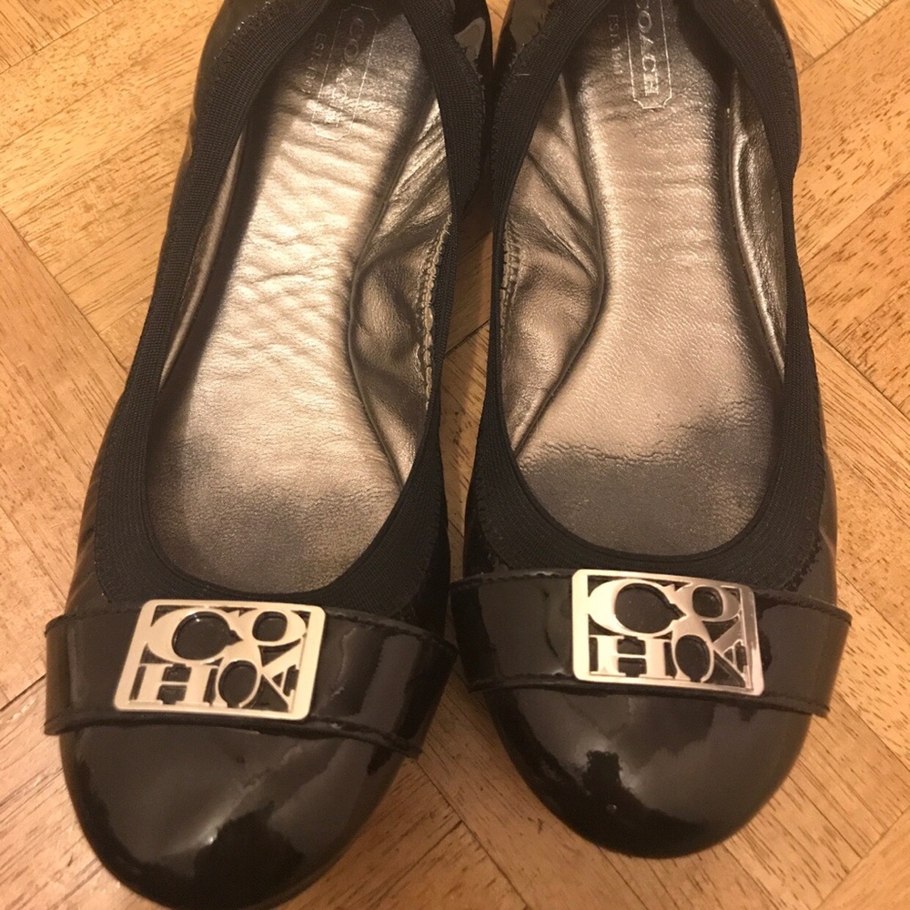 Black COACH ballet flats size 8